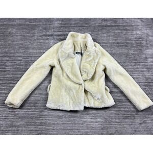 Gamiss‎ Jacket Womens Small Yellow Longsleeve Lined Plush Snap